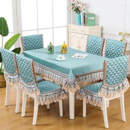 Chair Covers Lace Heming Tablecloth Cotton Linen Table Cover Anti-Slip Dustproof Dining Coffee Cloth El Room Sheet