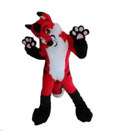 High quality Red Fur Dog Fursuit Mascot Costumes Halloween Fancy Party Dress Cartoon Character Carnival Xmas Easter Advertising Birthday Party