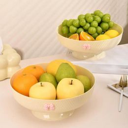 Plates Fruit Holder Snack Storage Solution Stylish Basket Plate Organizer With Drainage Design For Home Kitchen