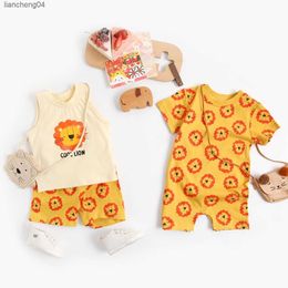 Clothing Sets Sanlutoz Baby Boys Girls Clothing Set Cotton Toddler Summer Tops + Shorts Cute Animal 2Pcs