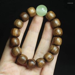 Strand Black Rosewood Old-Styled Bead Buddha Beads Bracelet Luminous