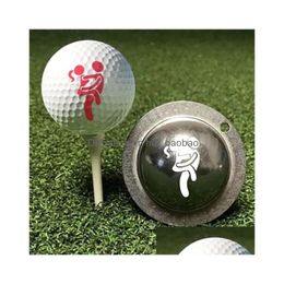 Golf-Trainingshilfen 1 Stück Lustige Adt Humor Signal Ball Marker Ausrichtungswerkzeug Modelle Linie Liner Vorlage Drop Lieferung Sport im Freien Dhwia