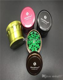 High quality 4PC 63mm SharpStone version 20 herb grinder Aluminium Metal Smoking Grinders Tobacco Crusher Sharp Stone herbal Grin1669290