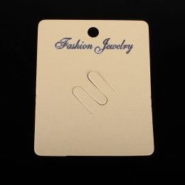 Display 100pcs Kraft Fashion Jewellery Cream Card Brooch Cards 7x5.7cm Paper Craft Card Hang Tag Jewellery Displays