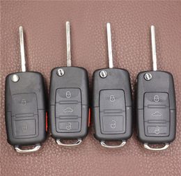 2 3 4 Buttons Folding Flip Fob Remote Car Key Shell with Screwdriver for VW Passat Jetta Golf Uncut Blade Car Key Case NO Chip4956124