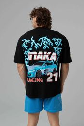 Men's T-Shirts Inaka Power T-shirt Italian Lightning Tee Mens Daily Screen Printed US Size Tee Gym Summer T-shirt J240221