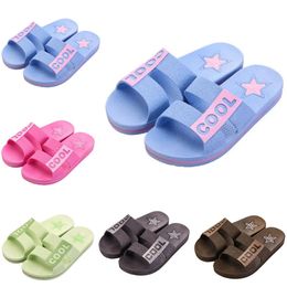 Style32 Men Women Slippers Summer Slides Sandals Summer Black Pink Coffee Green Blue Coast Bathroom Mens Antiskid Slipper Sandal Size 36-45