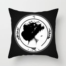 Pillowcase Modern Simple Black and White Pillowcase Home Sofa Pillow Cushion Cover