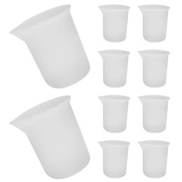 Equipments 10Pcs Silicone Measuring Cups 100 Ml Silicone Cups Non Stick Mixing Cups DIY Glue Tools Cup For Handmade Craft