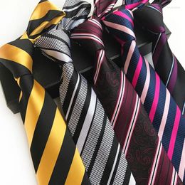 Bow Ties Classic Men Tie 8cm Fashion Formal Wedding Plaid Stripes Striped Neck Shirt Dress Accessories Necktie Neckwear