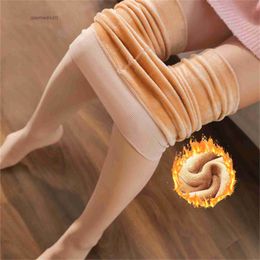 Women's Pants Capris Women's Pantyhose Winter Thermal Sock For Women Fleece Tights Stockings Warm Sexy Pants Plush Leggings Lingerie Female ClothingL2402