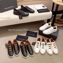 Top Wedding Designer Dress Shoes Mens Ermenegildos Zegna Shoes Lace-Up Business Casual Social Party Quality Leather Chunky Sneakers Formal Mens Trainers 925