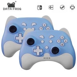 Gamepads DATA FROG Kawaii Wireless Gamepad Compatible Nintendo Switch Console Turbo Game Controller with Headphone jack for Switch Lite