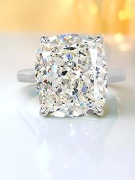 Rings New 925 Silver Fashion Ice Cut Luxury Diamonds with 5A Grade High Carbon Diamonds, Versatile and Small Style Design