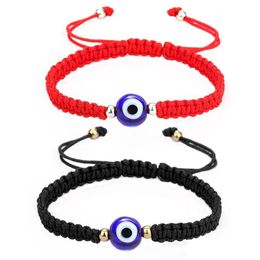 Chain Evil Turkish Eye Hand Braided Rope Chain Red Thread String Bracelet Women Men 2021 Charm Lucky Adjustable Bracelets F Dhgarden Dh8G6