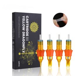 Needles Disposable Yellow Dragonfly Tattoo Needles RL RS RM M1 Series Tattoo Tools Accessories For Cartridge Tattoo Machine Grips