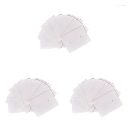 Jewellery Pouches 300Pcs Blank Earrings Ear Studs Tag Paper Display Card Hanging White
