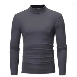 Men's Suits A3221 Jodimitty Winter Warm Half High Collar Fashion Thermal Underwear Men Mock Neck Basic T-shirt Blouse Pullover Long Sleeve