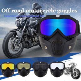 Eyewears Motorcycle Goggles Mask Windproof Retrol Motocross Goggles Racing Helmet Antiultraviolet Dustproof Cycling Protective Glasses