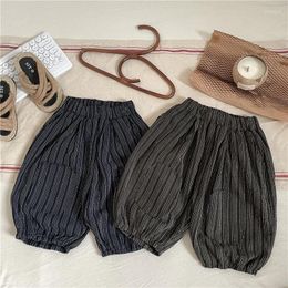 Shorts 2024 Summer Children's Loose Casual Pants Boys' Knee Length Outdoor Jogging Baby Clothing Lantern 2-8 Years