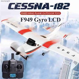 Electric/RC Aircraft WLtoys 2.4G F949 LCD Version RC Aeroplane Cessna 182 3D6G 3Ch Fixed Wing Plane Outdoor Drone RTF With Gyroscope And Night Gift