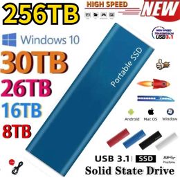 Gamepads New M.2 Ssd 256tb 128tb 4tb 16tb Typec 1tb External Hard Drive Usb 3.1 Mobile Solid State Hard Discs for Notebook Laptop/