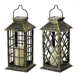 Candle Holders Solar Lanterns Pathway Lights Outdoor Waterproof Walkway Garden Decor Lantern