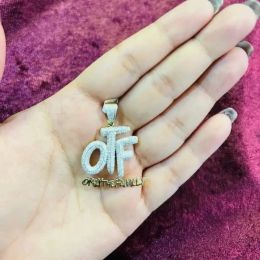 Necklaces 2024 OTF Only The Family Pendant Hip Hop Mini Small Sized Men Boy Gold Plated CZ Cubic Zirconia Iced Out Bling Necklace Jewellery