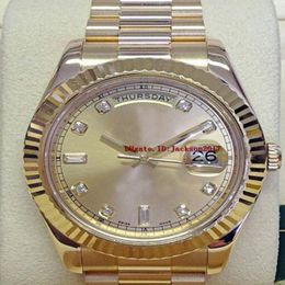 Original box certificate Mens Watches II 218238 Champagne Diamond Dial 41mm Asia 2813 movement automatic235Q