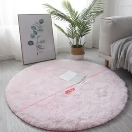 Bath Mats 40/60cm Round Rug Carpets For Living Room Bedroom Carpe Mat Anti-Skid Soft Kid Children's Floor Play Home Decor