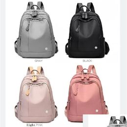 Outdoor Bags Ll-Ydpf52 Women Laptop Backpacks Gym Running Sports Shoder Pack Travel Casual School Bag Waterproof Mini Backpack For G Dhdiz