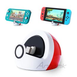 Supplys Antank Portable Charging Stand for Nintendo Switch Lite,typec Port Charge Dock Switch Games Accessories,no Projection Red White