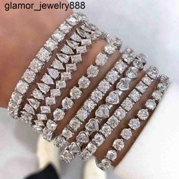 Ice Out Women Accessories Charm 925 Silver Bracelets Bangles 18K Gold Fine Jewellery 5A Zirconia Fashion Tennis Bracelets Jewellery