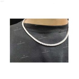 Direct Factory Price 4mm 20inches Vvs Moissanite Diamond Iced Out Hip Hop Tennis Chain for Worldwide Export