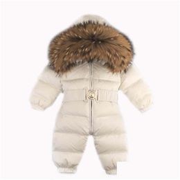 Jumpsuits Newborn Winter Romper Baby Snowsuit Infant Overcoat Kids Snow Wear Jumpsuit Duck Down Coatton Liner Child New Year Costumes Otsyo