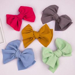 Hair Accessories 5.5inch Big Large Fashion Satin Women Girls Bows French Clip Trendy Hairpin Casual Cute Ribbon Bow Ladies