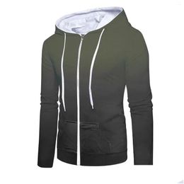 Men'S Hoodies & Sweatshirts Mens Hoodies Fall Long Sleeve Zipper Hoodie Hooded Thin Sweatshirt Bk For Men Oversized Rhinestone Zip Up Ot25X