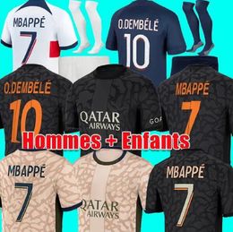 23 24 MBAPPE Футбольные майки 2023 2024 P S G WIJNALDUM SERGIO RAMOS HAKIMI Четвертый футбольный майка для взрослых и детей ИКАРДИ ВЕРРАТТИ третий 4-й DI MARIA