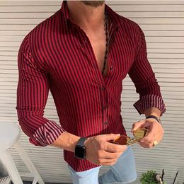 Men's Dress Shirts Comfy Fashion Mens Shirt Tops Workwear Breathable Button Down Casual Fall Formal Lapel Long Sleeve