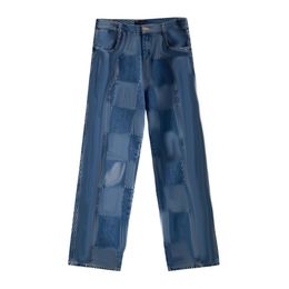 Mens classic nigo purple jeansTassel damaged denim Hole pants Slim fit designer jeans QY6C