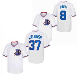 Men's T-Shirts BG Men Baseball Jersey 8 DAVIS 37 LALOOSH Sewing Embroidery Outdoor Sportswear Hip Hop Street Culture White New 2023 J240221