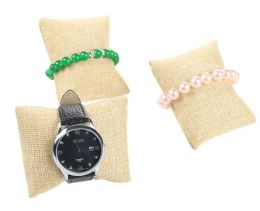 Tools 20PCS/LOT Jewellery Displays Rack Yellow Jute Bracelet Display Fabric Sackcloth Bracelet Watch Waistwatch Pillows Wholesale Price