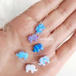 Necklaces 1pc 2023 Hot sale Transparent Nylon Chain Synthetic Opal elephant Necklace Opal elephant Transparent Necklace for Lady gift