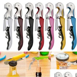 Openers Creative Bottles Opener Stainless Steel Wine Corkscrew Beer Bottle Can Cutter For Kitchen Tools Bar Accessoires Drop Deliver Dhdsj