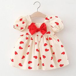 Girl Dresses Summer Baby Dress Toddler Girls Clothes Love Sweet Cute Bow Princess Born Clothing