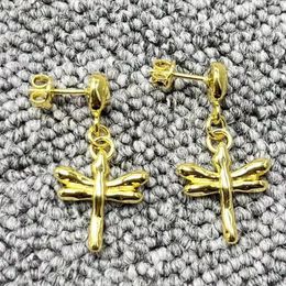 Stud Earrings 2024 European And American Fashion 925 Silver 14K Plated Dragonfly Exquisite Aesthetic Jewellery Bracelet Gifts