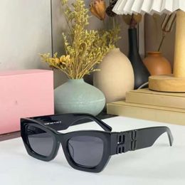 designer Miu sunglasses oval framemiu Sunglasses luxury Womens radiation resistant personality Mens retro glasses board High grade high appearance value 2024new