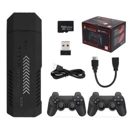 Consoles Upgraded X2 Plus Retro Game Stick Video Game Console HD Arcade Game Box 64GB/128GB Thousands Games With Two Wireless Gamepads