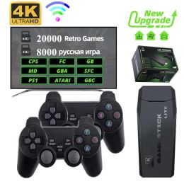 Consoles Video Game Console 2.4G Double Wireless Controller Game Stick 4K 20000 Games 64 32GB Retro Games for PS1/GBA Boy Christmas Gift