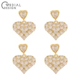 Necklaces Cordial Design 20pcs 15*20mm Jewellery Accessories/heart Shape/diy Making/jewelry Findings & Components/cz Charms/necklace Pendant
